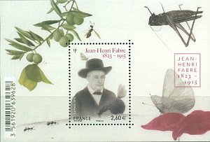 Франция, 2015, Жан Анри Фабр, Насекомые, блок